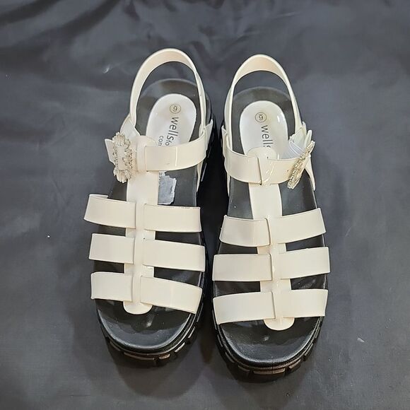 BRAND NEW WELLSFOUNTN COMFORT MULTI-STRAPS BLOCK-HEEL SANDAL G1 - Picture 3 of 13